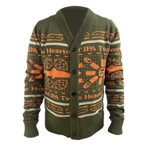 Bell's Brewery Two Hearted IPA Knit Cardigan size small beer craft